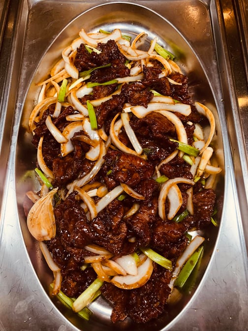Mongolian Beef & String Green Bean — LA Downtown Buffet